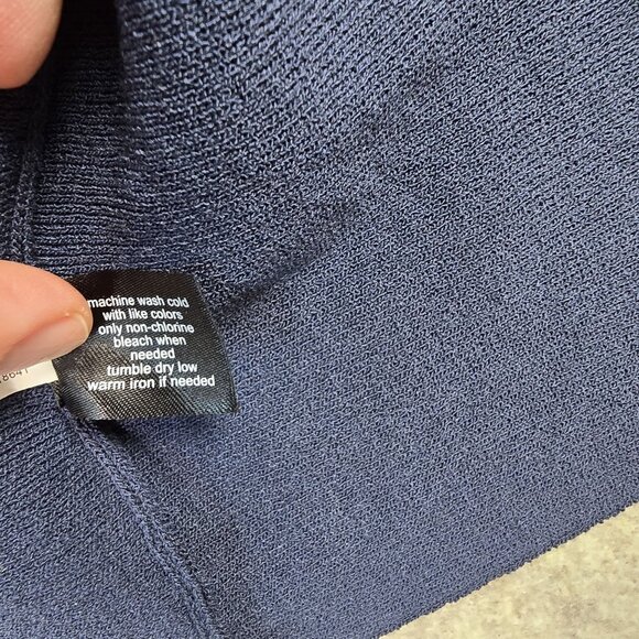 Lane Bryant Womens Navy Open Cardigan 26/28 Rayon Nylon Fabric Flared Sleeves - Picture 6 of 8